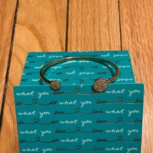 Stella & Dot Gold Pave Disc Cuff